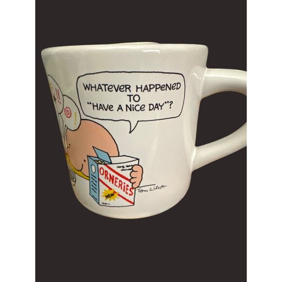 Ziggy Stoneware Coffee Mug "Whatever Happened To Have A Nice Day?" Tom Wilson - Picture 2 of 4